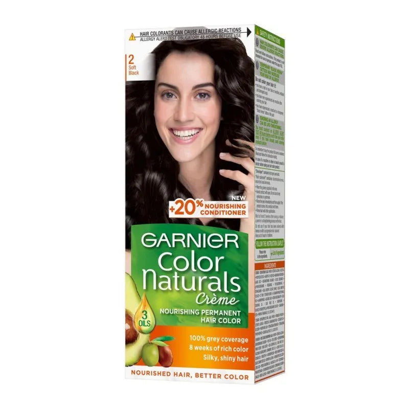 Buy Garnier Color Naturals Creme Hair Colour, 2 Soft Black