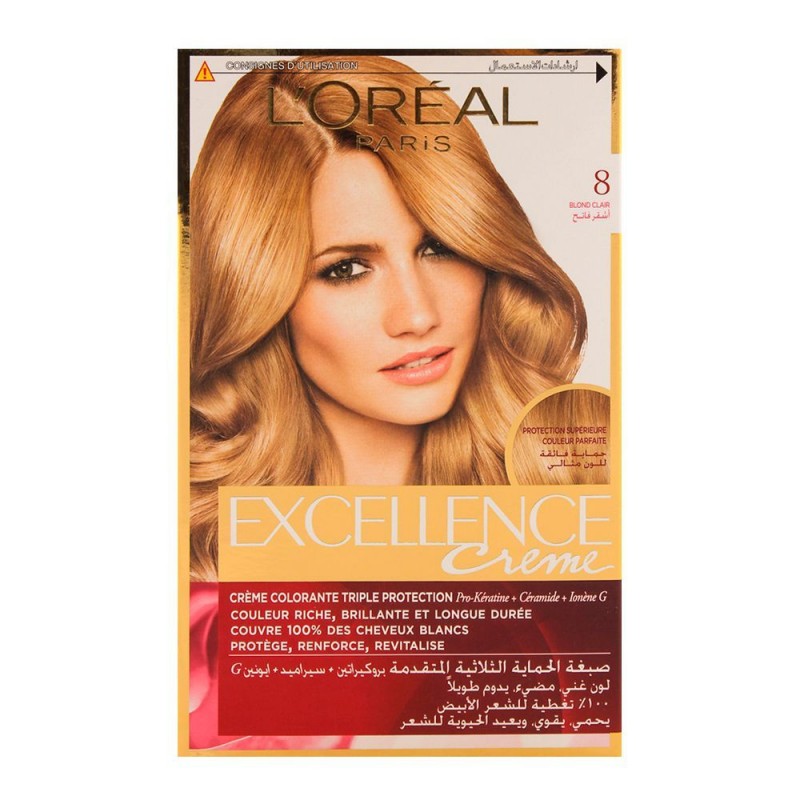 L'Oreal Paris Excellence Hair Color, Light Blond 8