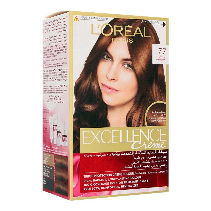 L'Oreal Paris Excellence Creme Hair Colour, Honey Brown 7.7