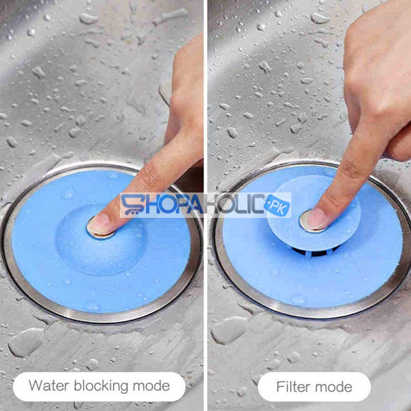 Pack of 2 (One Dollar Deal) Water Stopper Sink Drain & Catcher Plug