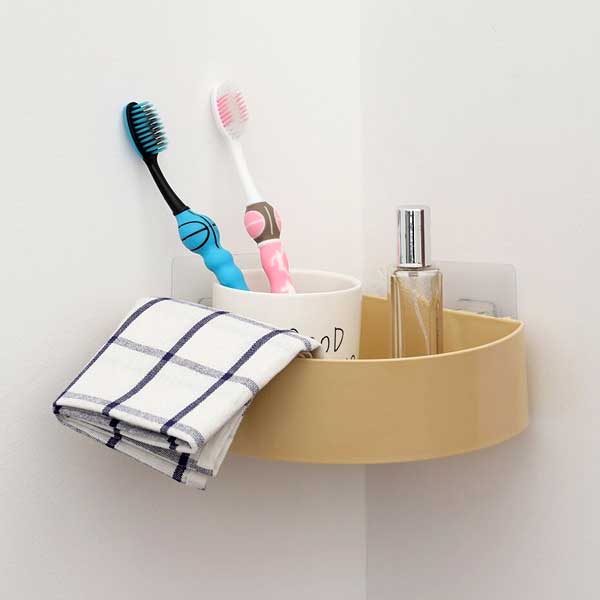 Corner Shelf Kitchen & Bathroom Basket Holder Screwless (1 Piece)