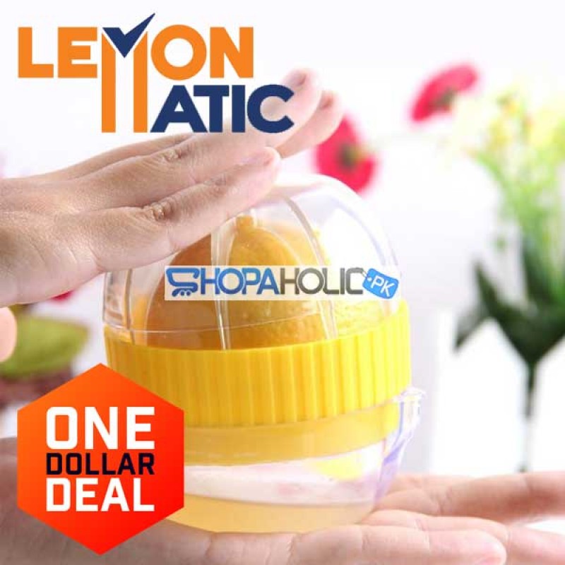 (One Dollar Deal) Manual Lemon Matic Juice Extractor Mini Device *(Size: 8.5 x 7 cm)