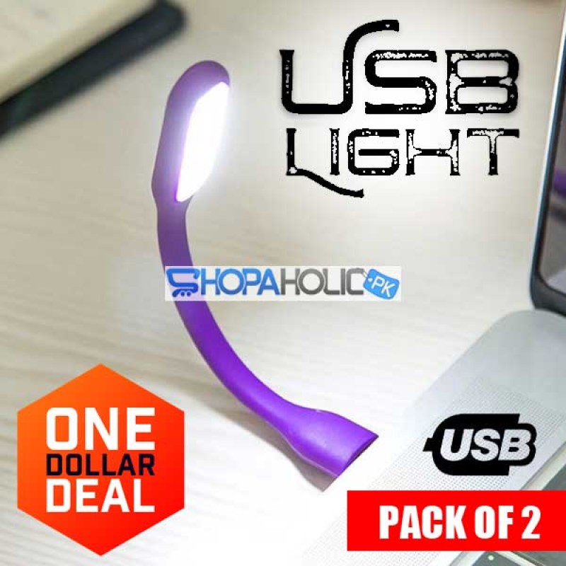 Pack of 2 (One Dollar Deal) Flexible Portable Mini USB LED Light