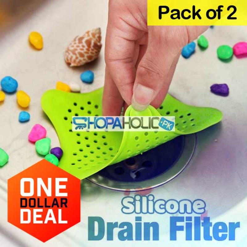 Pack of 2 (One Dollar Deal) Star Silicone Drain Filter