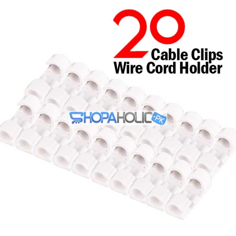 (One Dollar Deal) 20pcs Wire Cord Holder Cable Clips