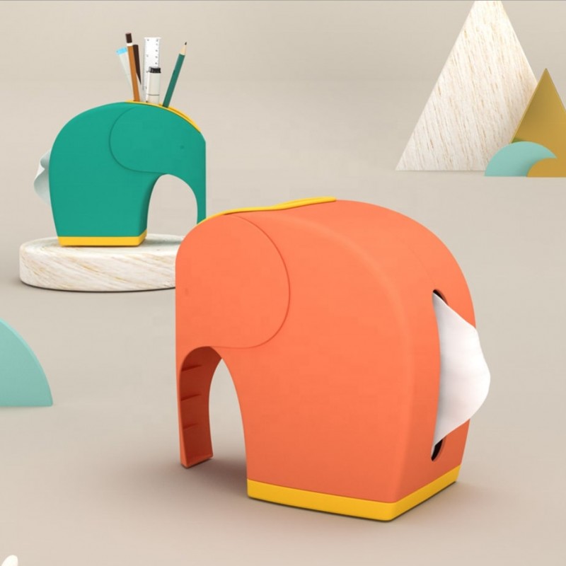 Desktop Modern Elephant Creative Storage Paper Extraction Box Multifunctional Plastic Tissue Box