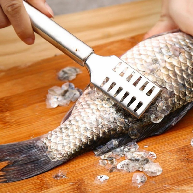 Kitchen Fish Skin Fish Scraper Brush Stainless Steel