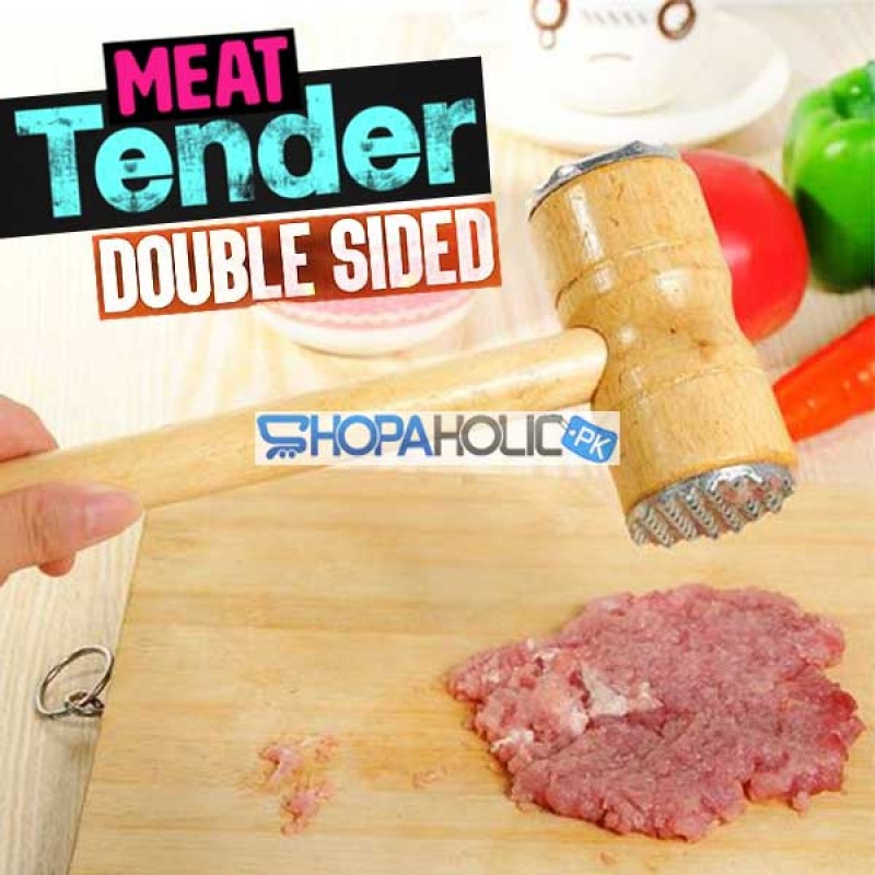 Wooden Double Sided Meat Tenderizer Mallet Hammer