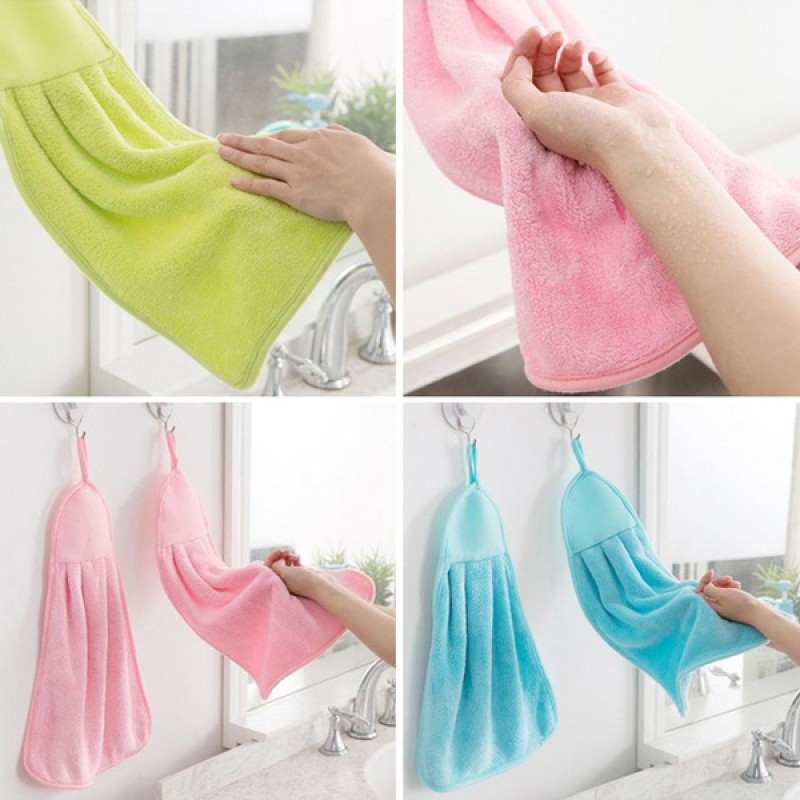 (One Dollar Deal) Hanging Soft Hand Wipe Towel (China)