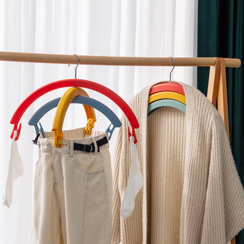 Rainbow Three Layer Clothes Drying Clip Hanger