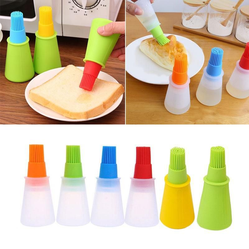 (One Dollar Deal) Silicone Cooking Oil Bottle With Basting Brush