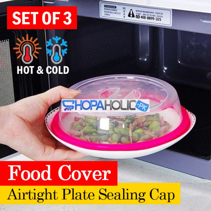 (Pack of 3) FOODCAP Airtight Plate Cover