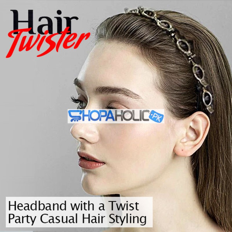 Hair Twister Headband with 8 Small Clips