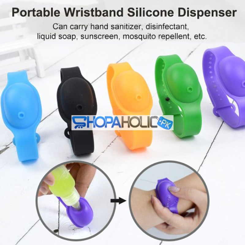 Silicone Hand Sanitizer Wristband - Multicolour