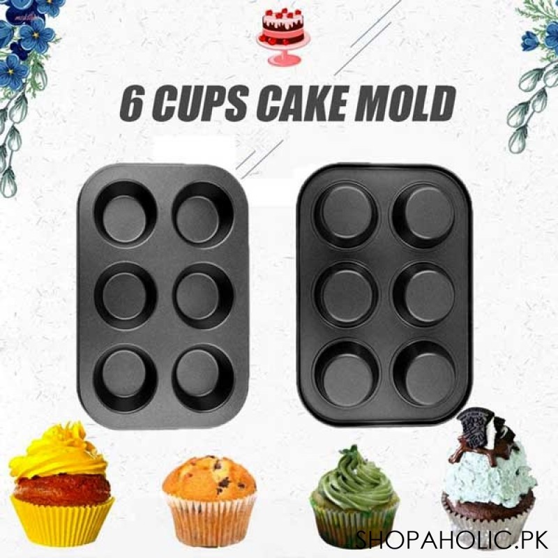 6-Cup Non-Stick Muffin Baking Tray