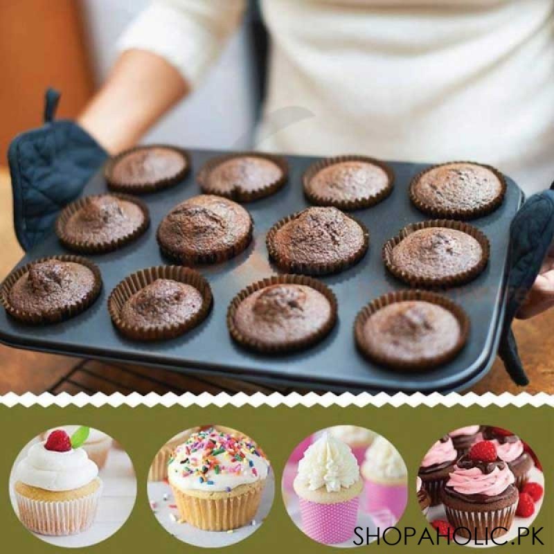 12-Cups Non-Stick Muffin Cupcake Baking Tray