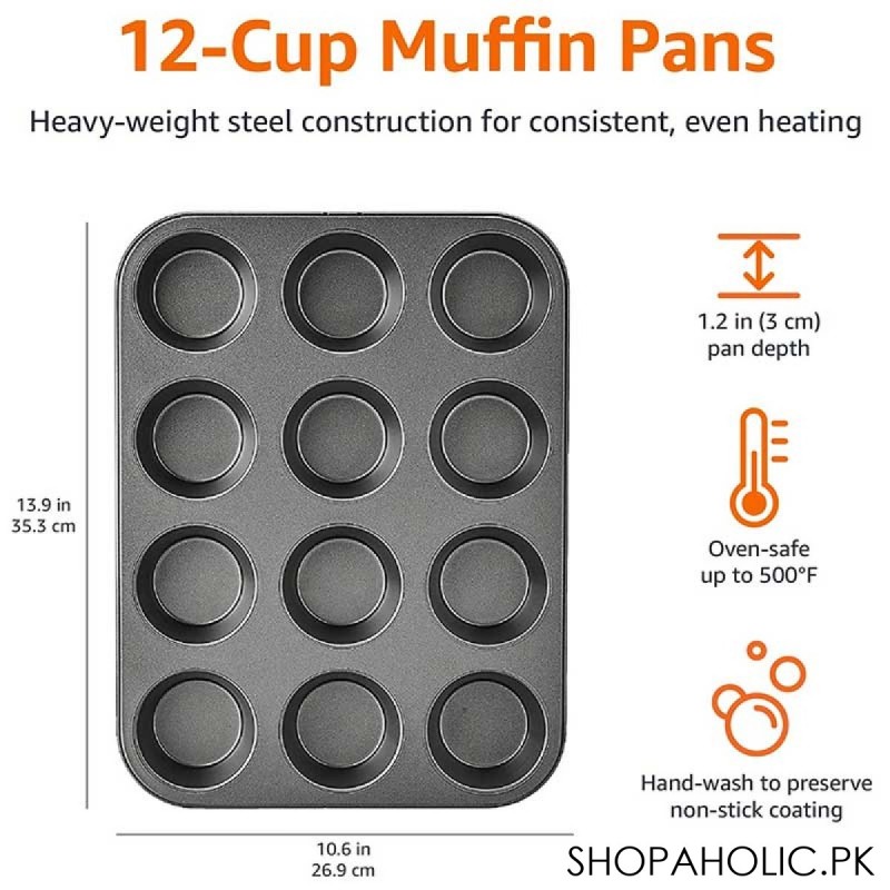12-Cups Non-Stick Muffin Cupcake Baking Tray