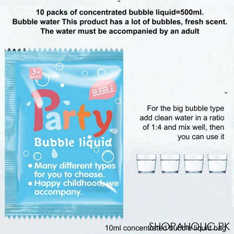 (Pack of 4) Party Bubble Liquid