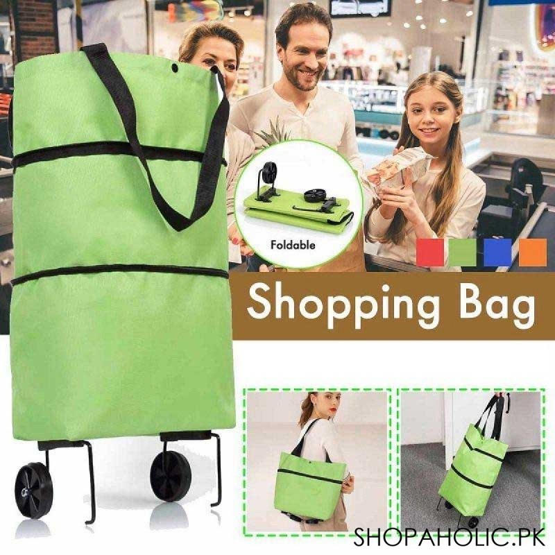 Folding Shopping Pull Cart Trolley Bag with Wheels