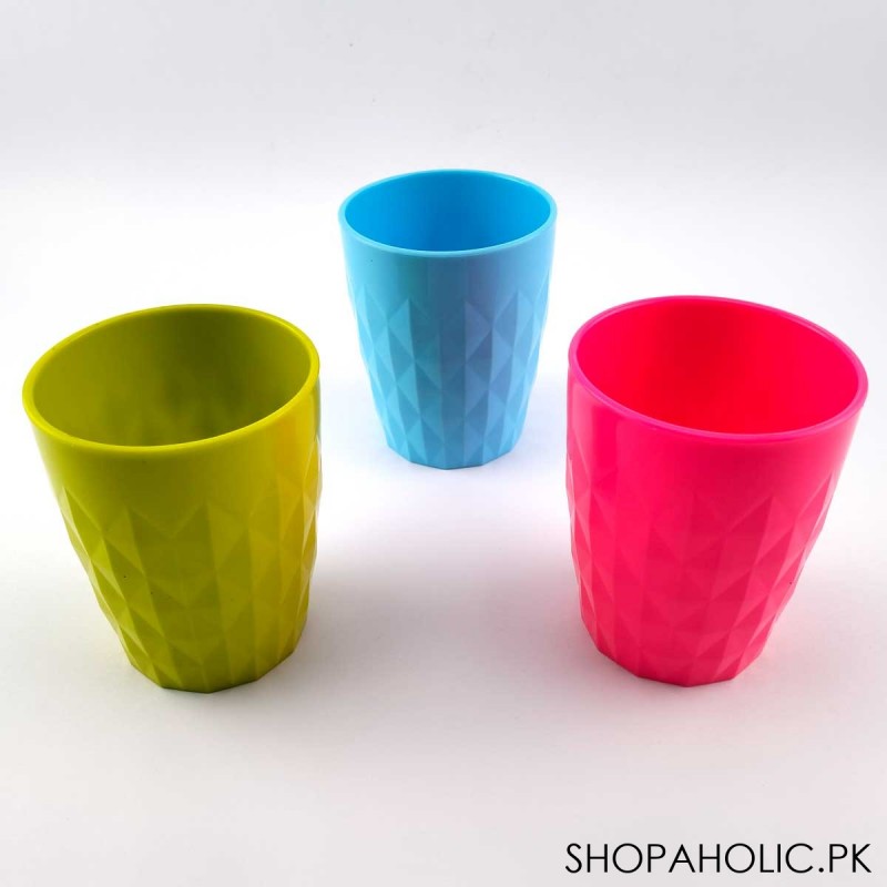 (Pack of 3) Imperial Rainbow Plastic Glass - Highest Quality