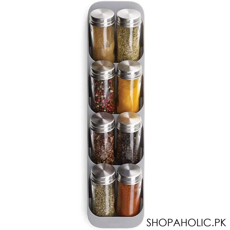 Kitchen Drawer Compact 8 Grids Spice Jar Organizer