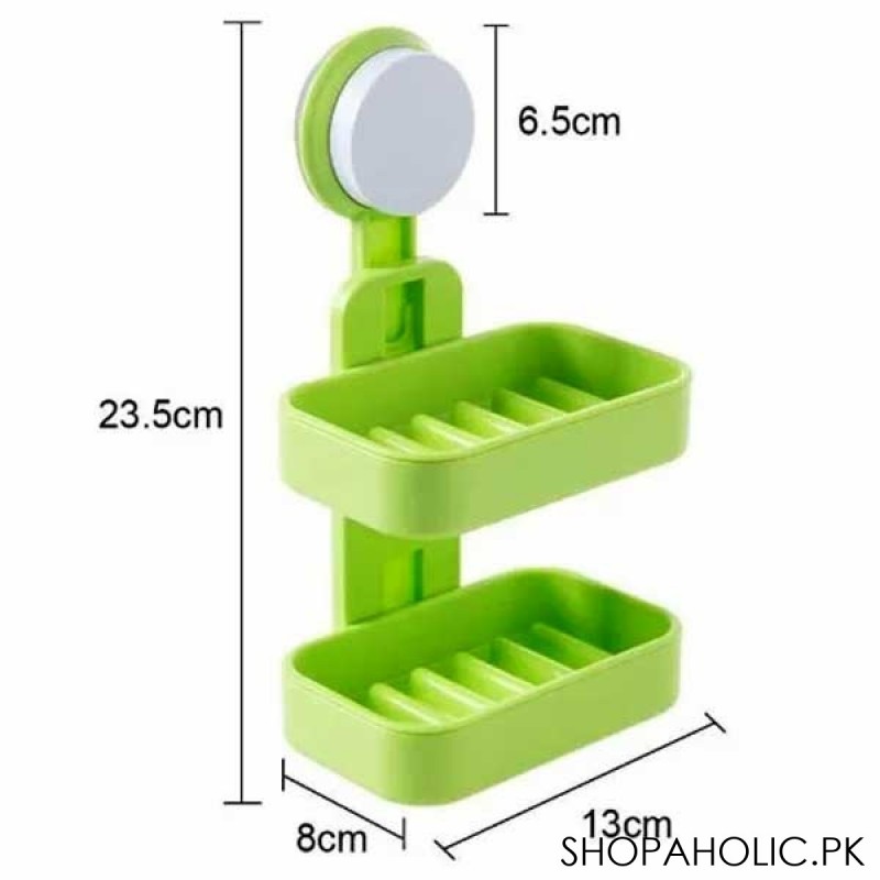 Wall Mounted Double Layer Soap Holder with Suction Cup