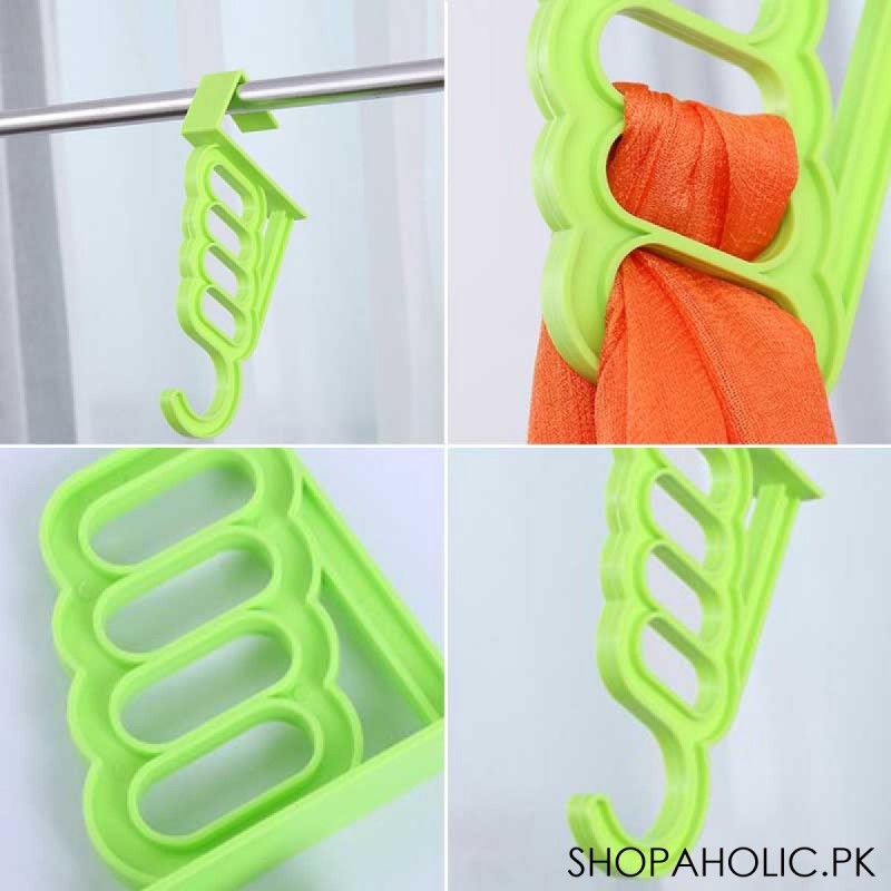 (Pack of 2) Over The Door 4 Hole 1 Hook Multi Clothes Hangers