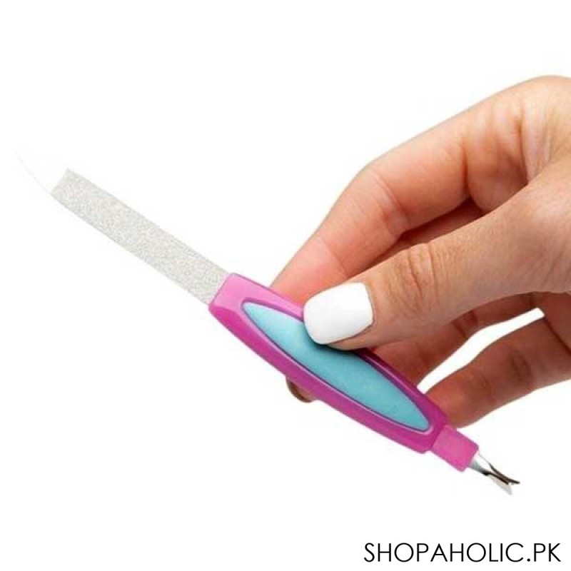 Stainless Steel Nail Art Files Cuticle Hard Skin Scrub Buffer Double Ended Pedicure Manicure