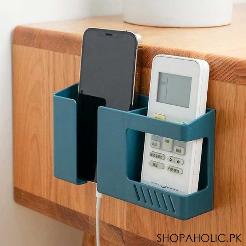 Wall Mounted Double Lattice Remote Control and Mobile Phone Holder