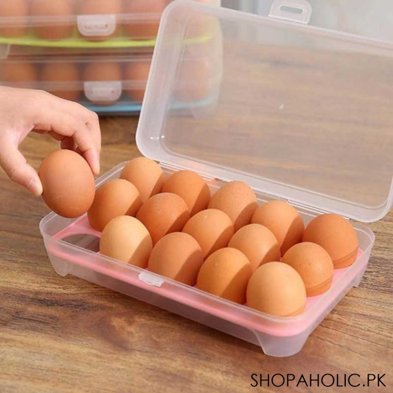 15 Eggs Storage Box Holder with Lid