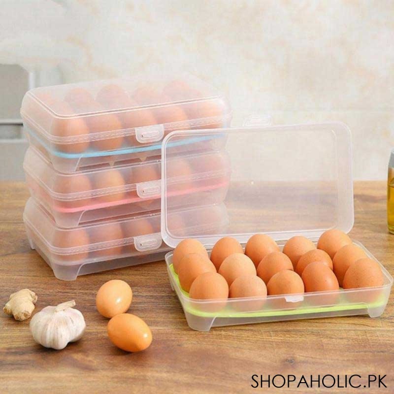 15 Eggs Storage Box Holder with Lid