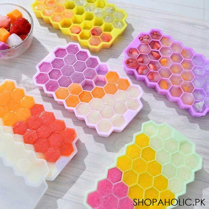 37 Grid Silicone Honeycomb Ice Cube Tray