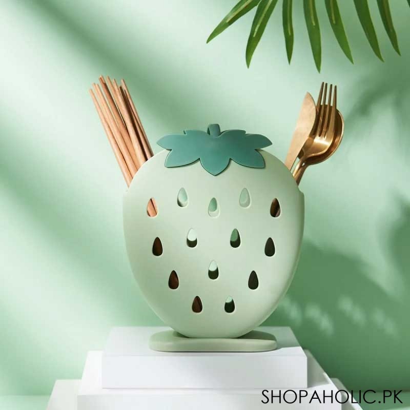 Strawberry Cutlery Drainer Spoon Holder