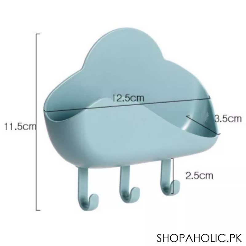 Wall Mounted Cloud Soap Holder With Hooks