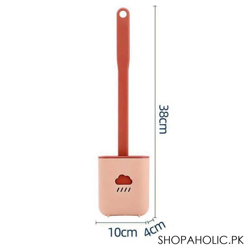 Wall Mounted Silicone Toilet Brush with Quick Drying Holder