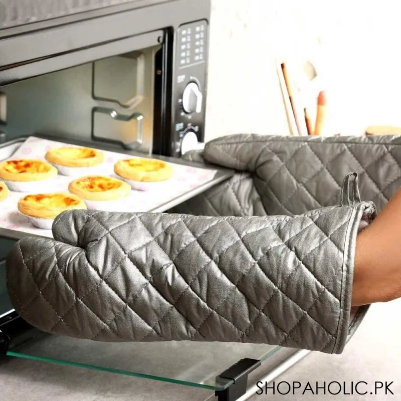 Buy 2Pcs Long Heat Resistant Kitchen Gloves Price in Pakistan
