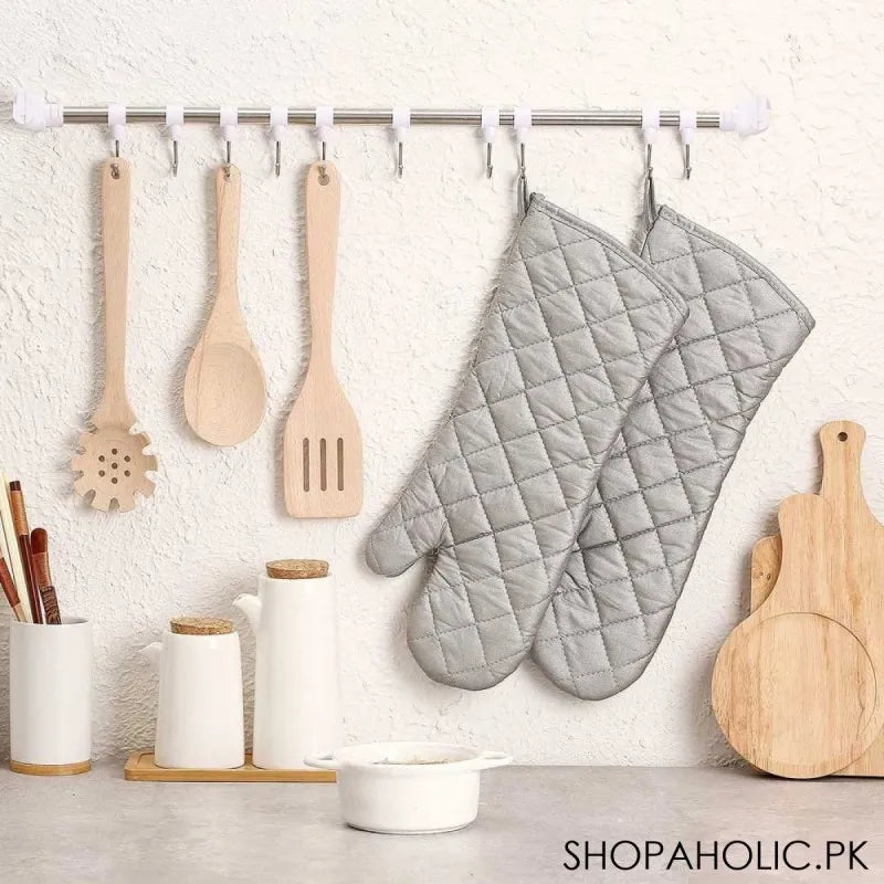 Buy 2Pcs Long Heat Resistant Kitchen Gloves Price in Pakistan