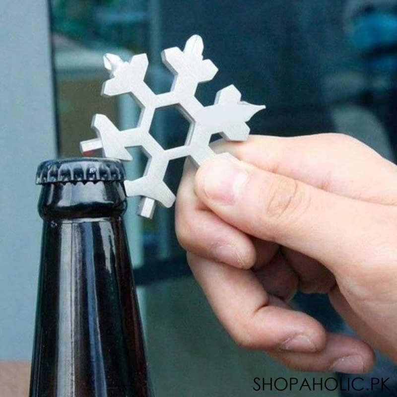 18 In 1 Snowflake Stainless Steel Multi-Tool Keychain