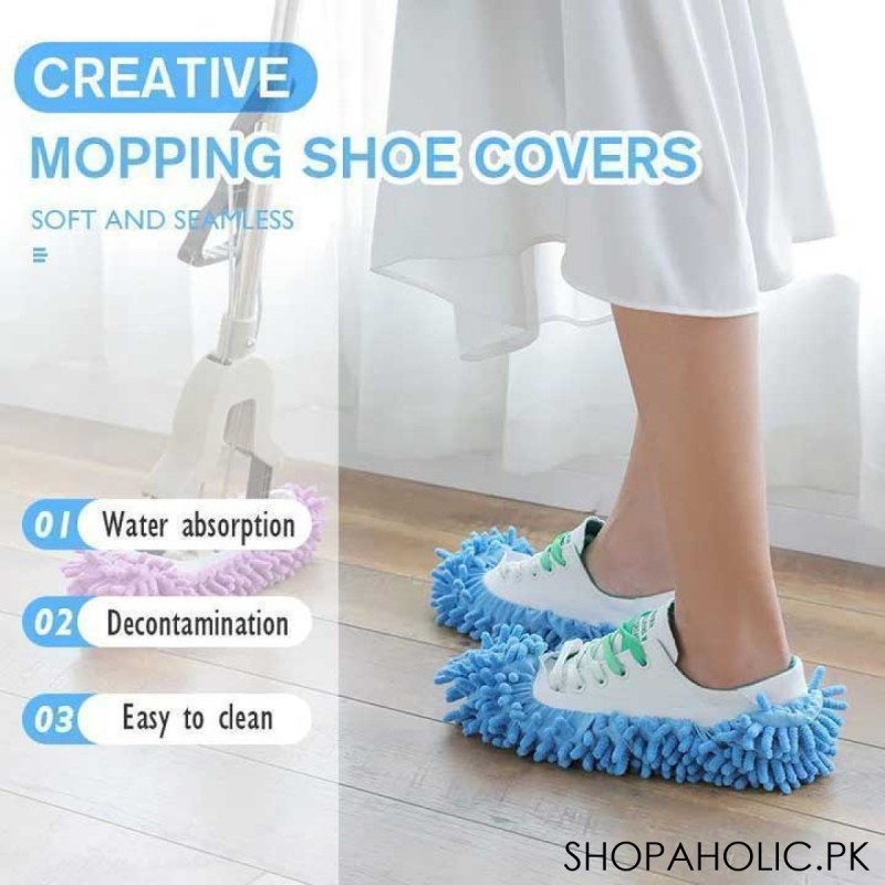 Microfiber Dust Mop Slipper Foot Cover (Pair)