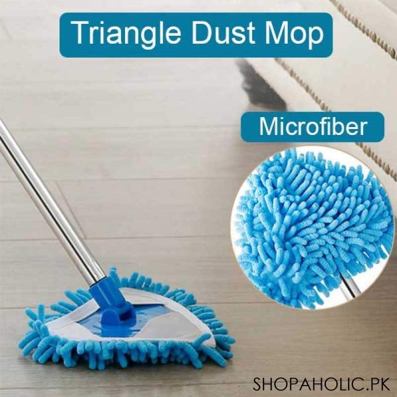 180 Degree Rotatable Microfiber Extendable Triangular Mop