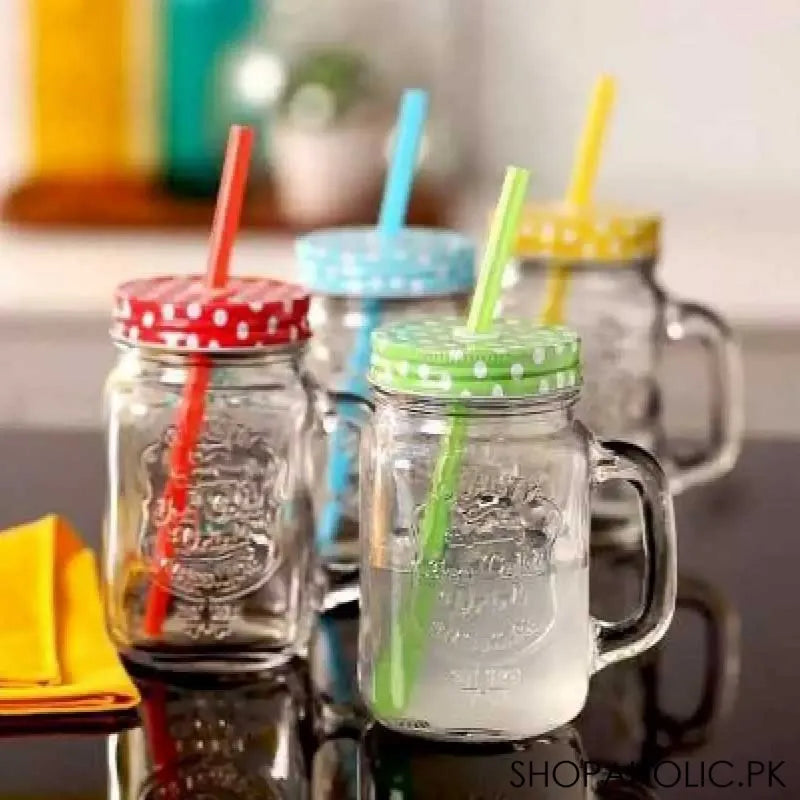 Buy Mason Glass Jar with Straw Mocktail Price in Pakistan