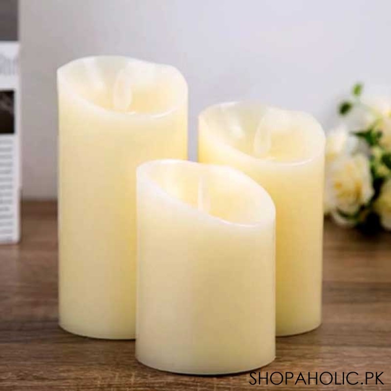 3 Pcs Color Changing Luma Candles With Remote Control