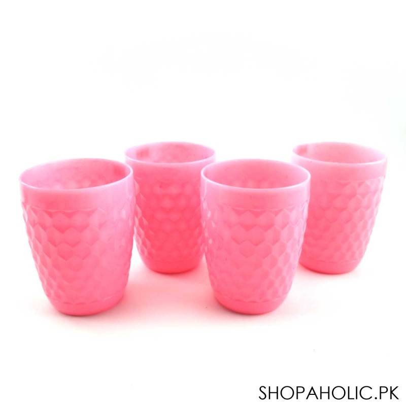 (Pack Of 4) Durable Plastic Glass Set