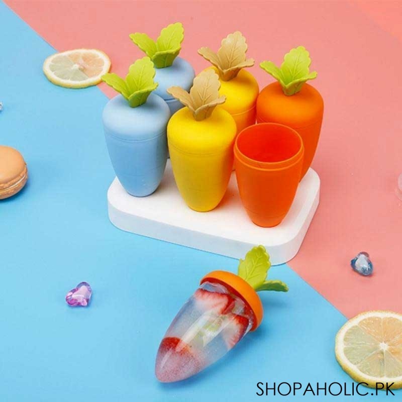 6 Carrot Colorful Ice Block Mould
