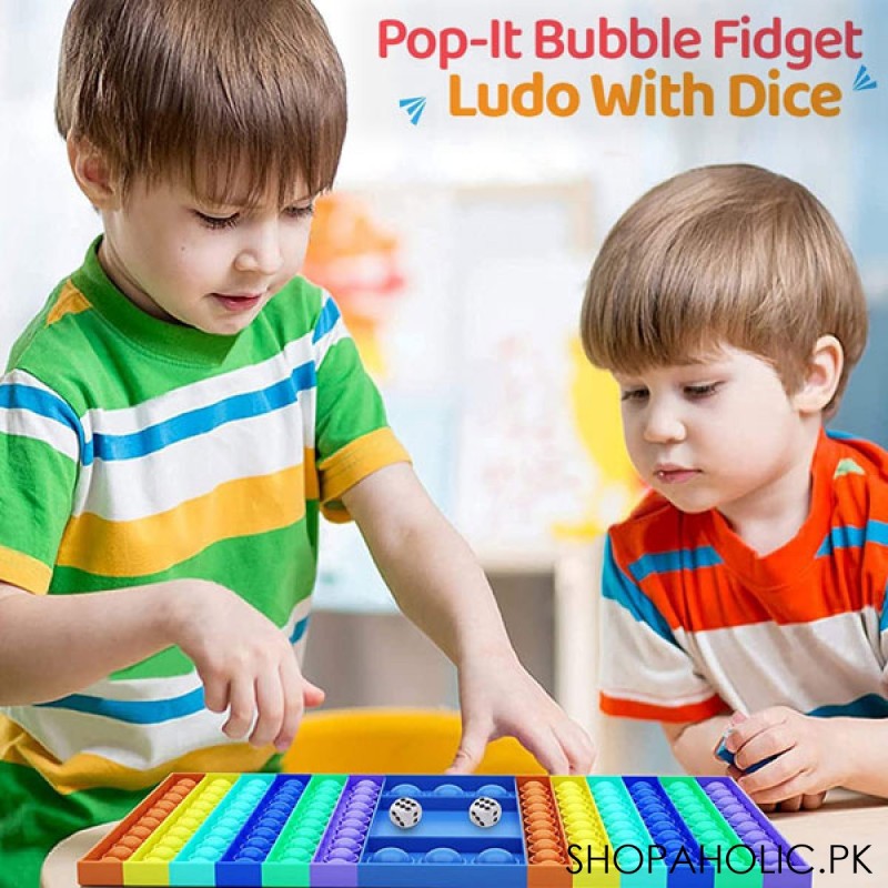 Push Pop-It Bubble Fidget Ludo with Dice