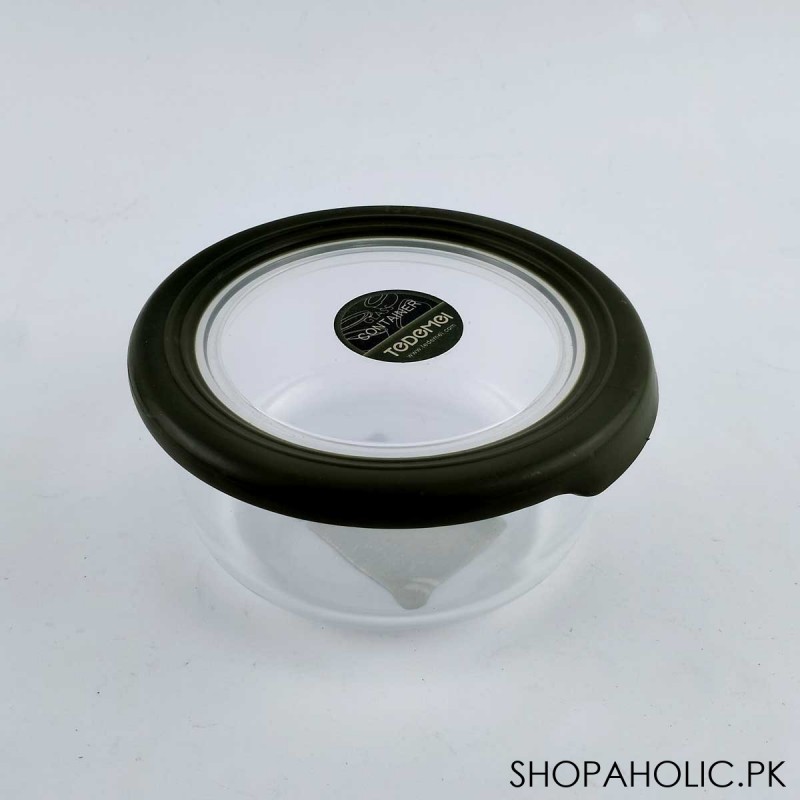 Tedemei Round Glass Container with Lid Small