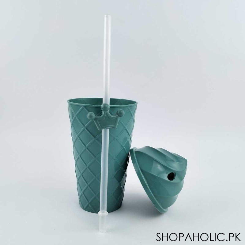Juice Glass with Lid and Straw