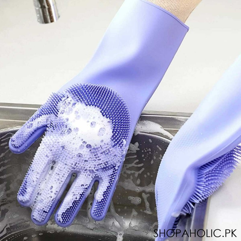 Magic Multifunction Silicone Dishwashing Gloves (Pair)