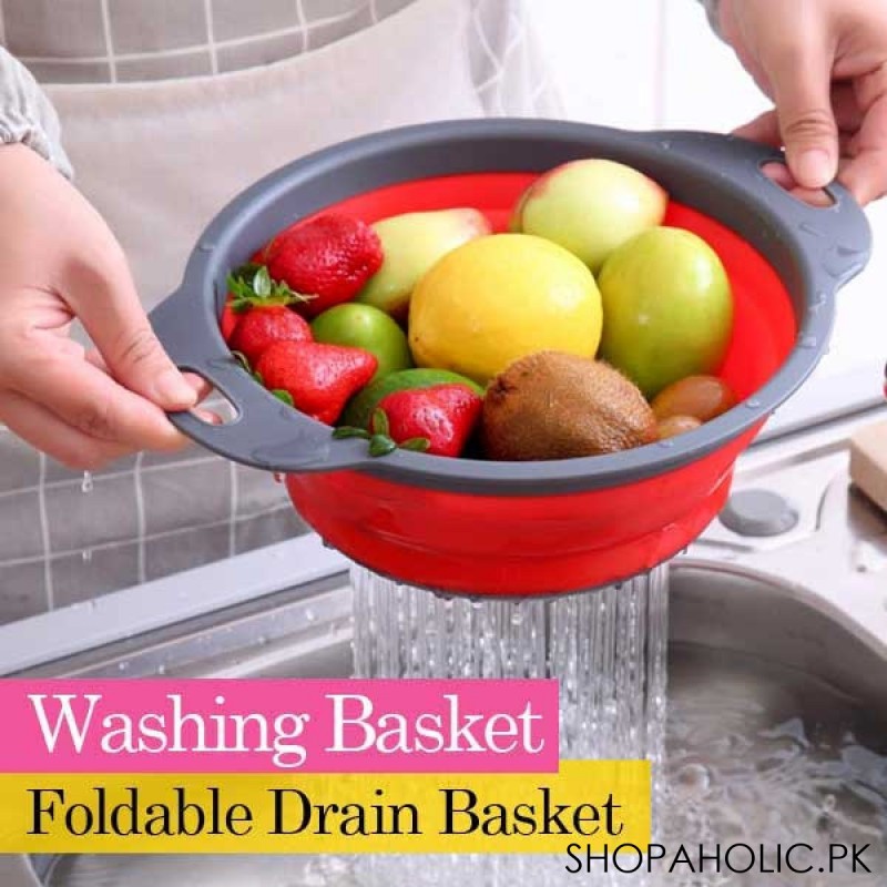 Silicone Collapsible Drain Washing Basket (Small)