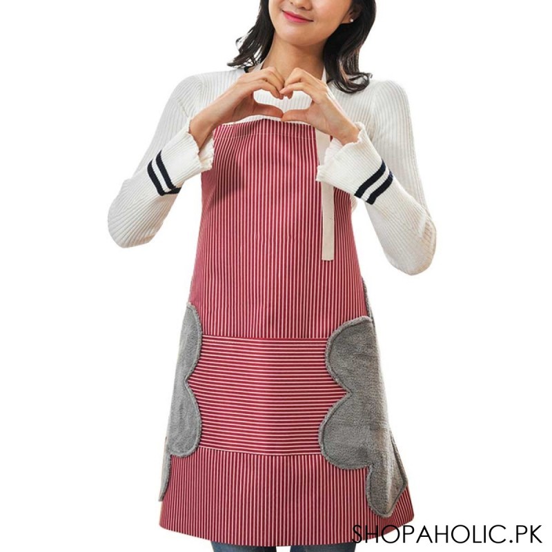 Kitchen Waterproof Apron with Dry Towel